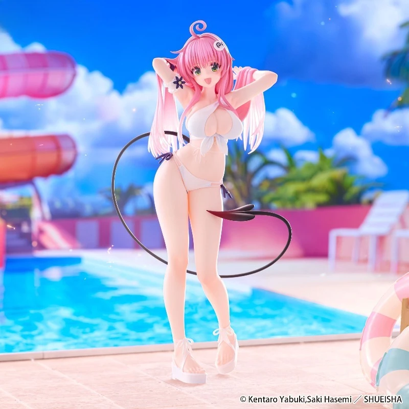 

TO LOVE Lala Satalin Deviluke swimsuit beauty 100% Original genuine PVC Action Anime Model Toys Figure Collection Doll Gift