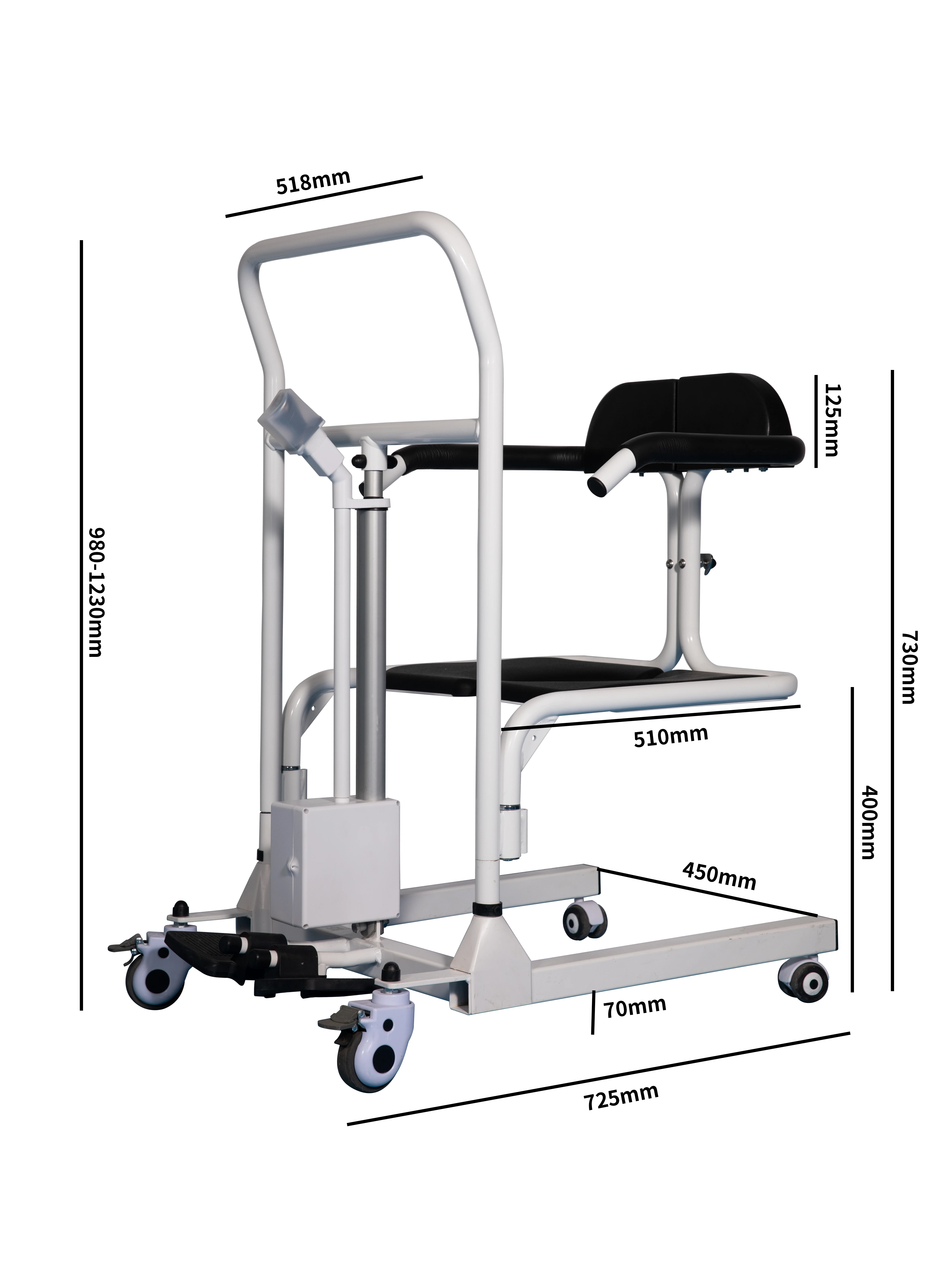 AIROW Upgraded comfort Seat Cushion for Disabled Persons Electric Portable Patient Transfer Chair
