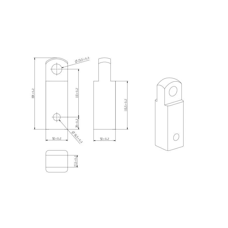 18000 Lbs 2 inch Shackle   Receiver trailer hitch hook receiver with 3/4  D Ring shackle and rubber isolator