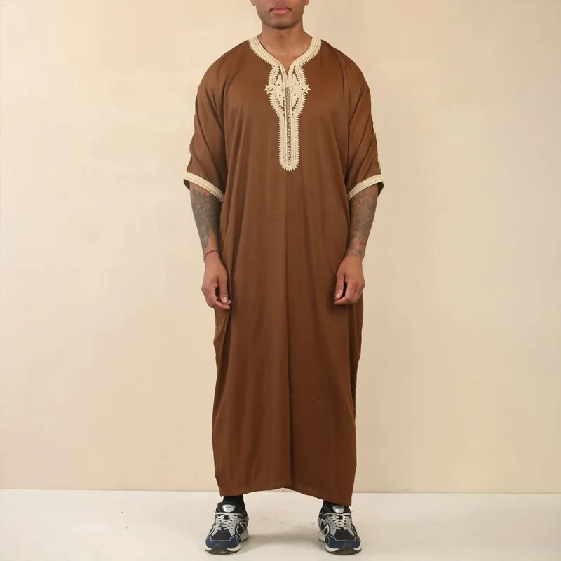 2026 New Middle Eastern Muslim Arabic-style Robe with Side Pockets