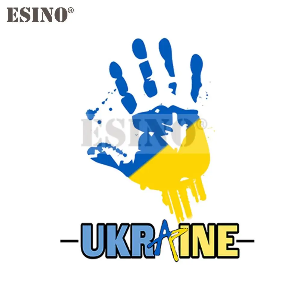 Car Styling Ukraine National Flag Palm Decorative Car Accessory Creative PVC Waterproof Sticker Whole Body Decal