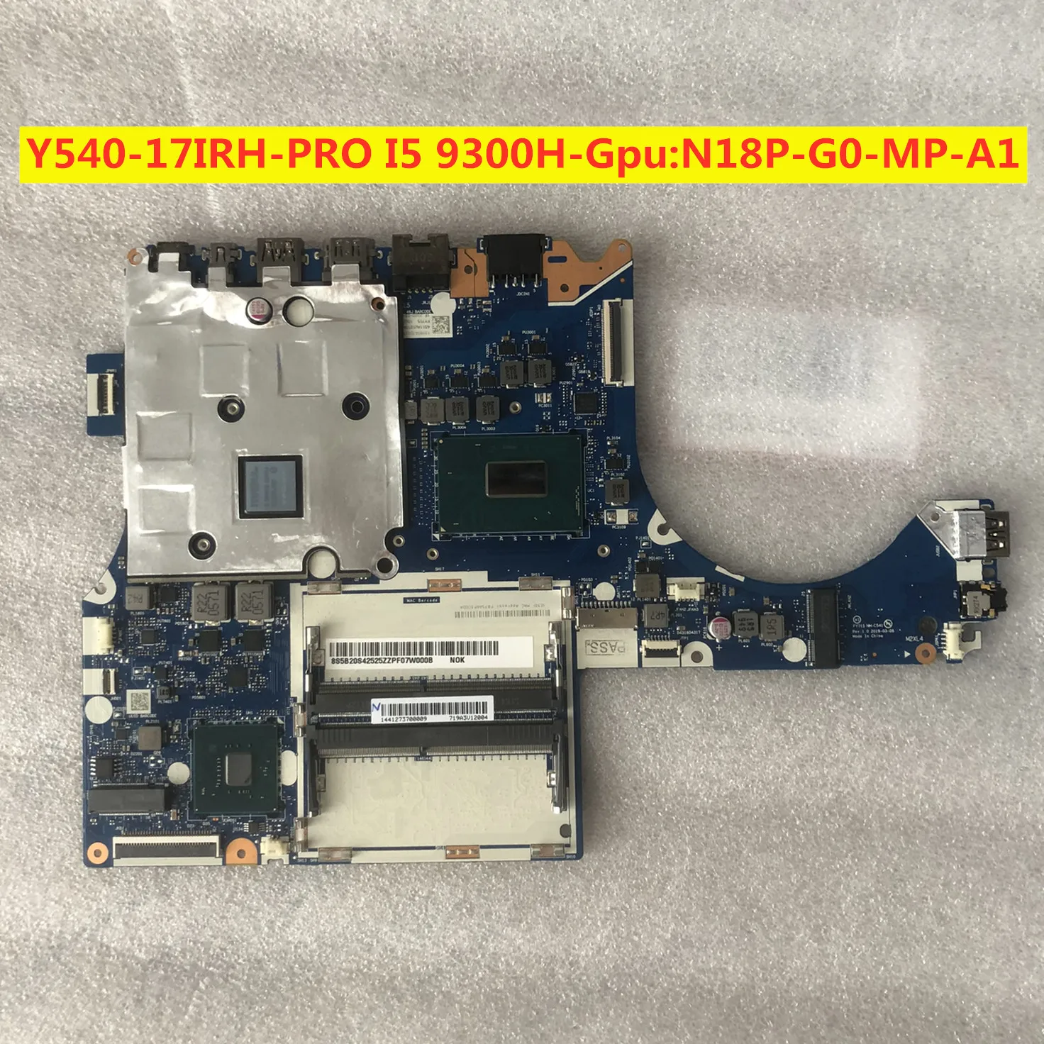 

NM-C371 yang NM-C372 For Lenovo Y545-PG0 Y540-15IRH-PG0 Y7000-2019-PG0 Motherboard Laptop. Dengan CPU i5 i7 GPU GTX1650 4gb.100