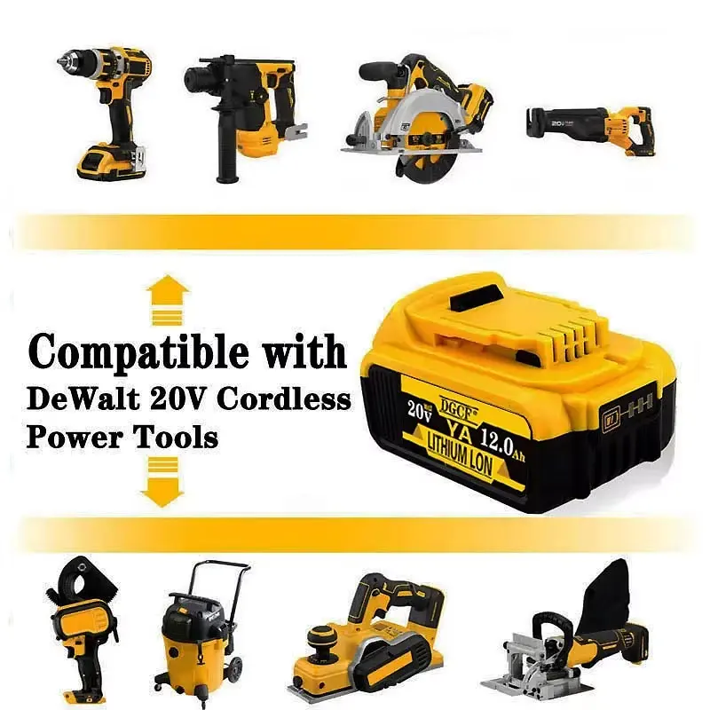 ✅ แบตเตอรี่ 18V/20V สำหรับเครื่องมือไฟฟ้า Dewalt 🔋   แบตเตอรี่เครื่องมือ DCB200 DCB206 DCB205 DCF887 DCG405 DCD791 DCF850 DCD805