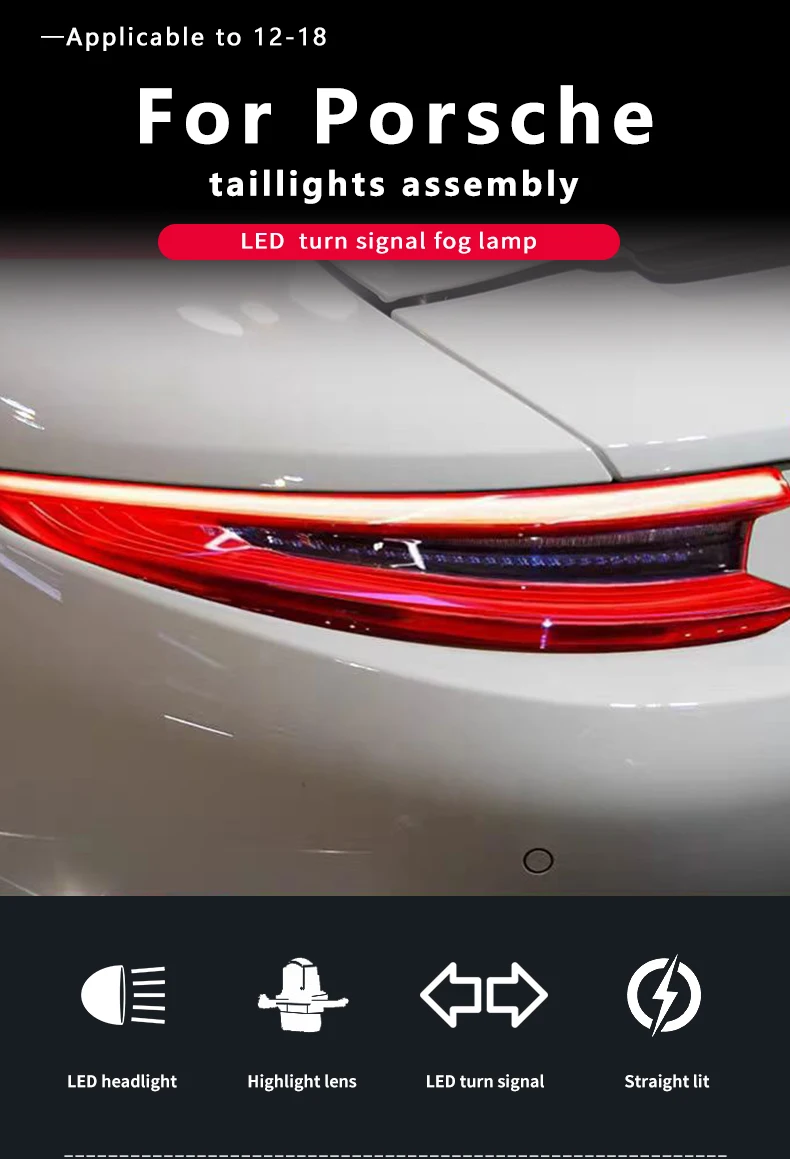 

Suitable for Porsche 911.1 911.2 Tail Light 2014-2020 Dynamic Turn signal Light Auto Parts Plug-in LED Tail Light