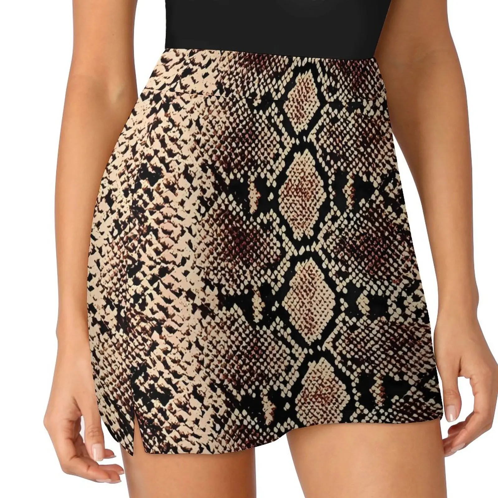 

Retro Snake Skin Print Skirt Streetwear Casual Skirts Women Trendy Mini Skirt Graphic Bottoms Gift