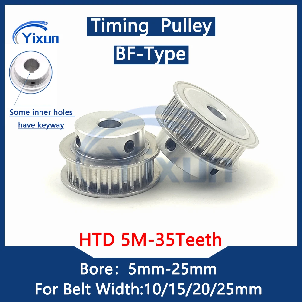 

HTD 5M 35 Teeth Timing Pulley Bore 5mm-25mm For Belt Width 10mm-25mm HTD 5M 35Teeth Keyway Synchronous Wheel 5M Drive CNC Pulley
