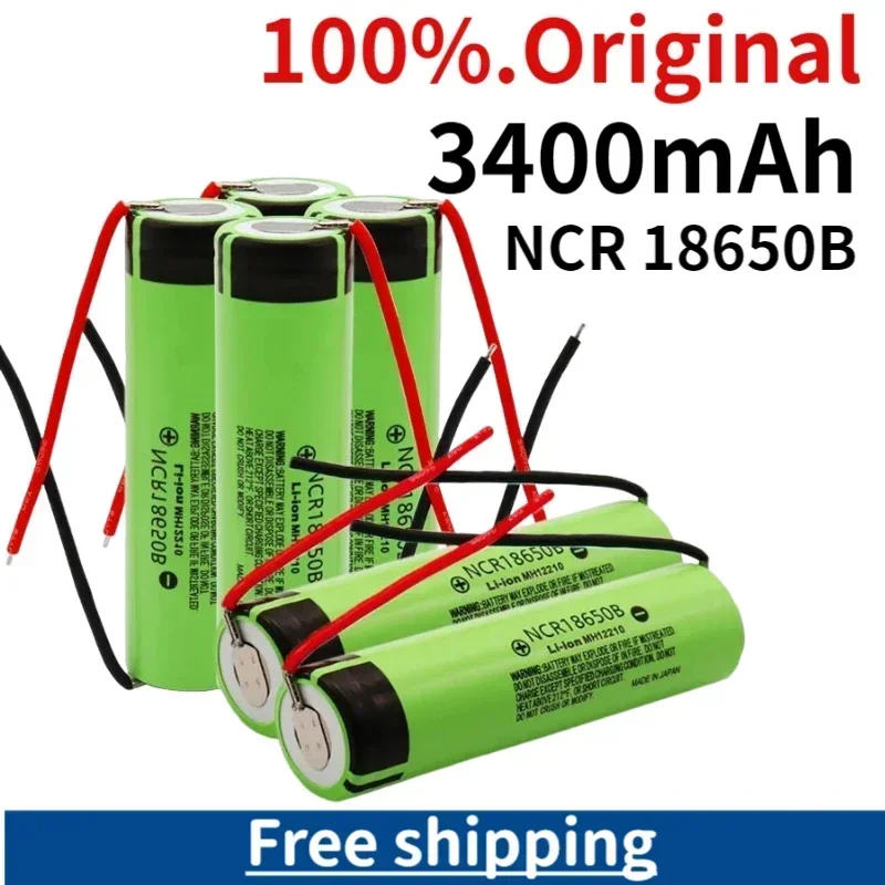 100% Original New 18650 Battery Rechargeable Battery 3.7V 3400mAh for Electronic Cigare Flashlight for MH12210 3400mAh Battery