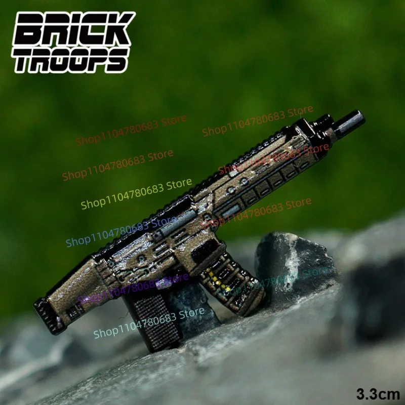 MOC اللبنات شخصية صغيرة مسدس بندقية AK ملحق التجمع نموذج عرض أنيمي ديكور لعبة هدية عيد هواية تحصيل #3