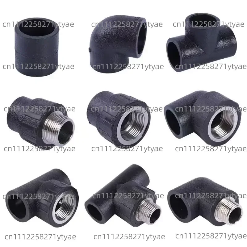 HDPE hot melt equal diameter 90 degree elbow L63-L500 model HDPE100 grade 1.25PN/1.6PN pressure