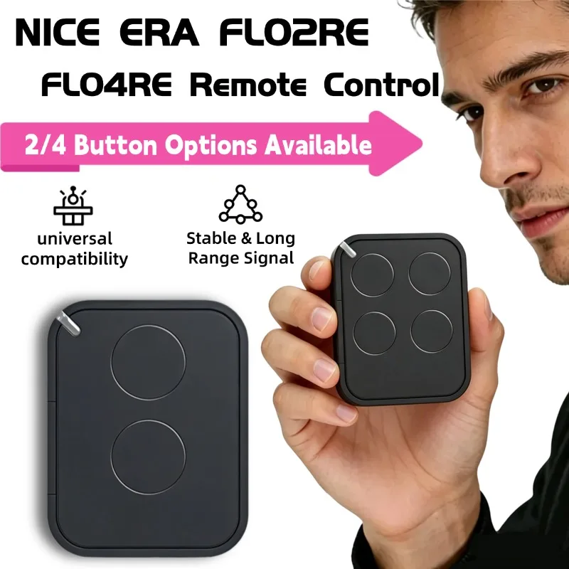 Telecomando per porta garage NICE ERA FLO2RE FLOR4RE RF 433.92MHz Rolling Code Wireless per controllo porta garage