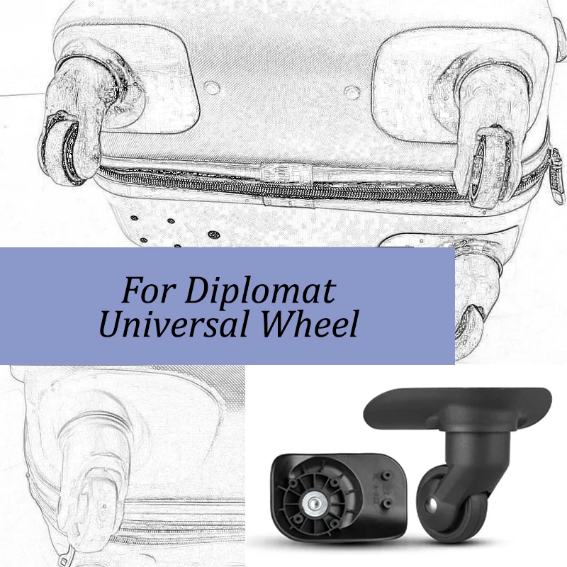 For Diplomat Suitcase A-158/HLA-833 Universal Wheel Luggage Accessories Spare Parts for Trolleys Wheel Replacement Repair