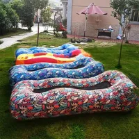 Inflatable Sofa Bed To Sleep Double Mattress Ultralight Weight Seats Air Self Haiking Trips Bed Camping Supplies  Pillow