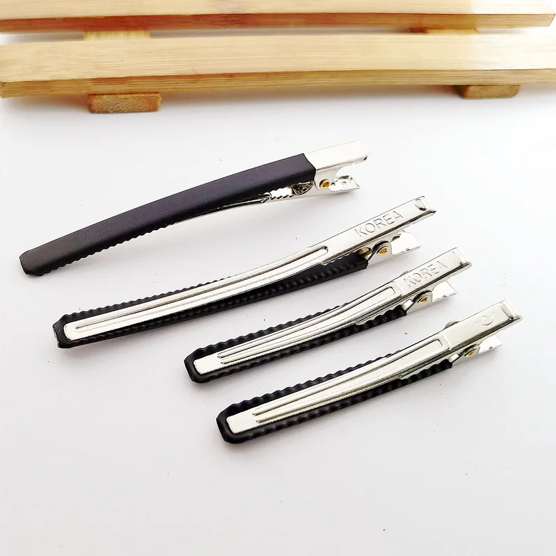 30PCS 6cm 8cm Slim Rectangle Metal Alligator Hair Clips With Tube Anti-slip Duckbill Hair Barrettes for DIY Hair Accessories