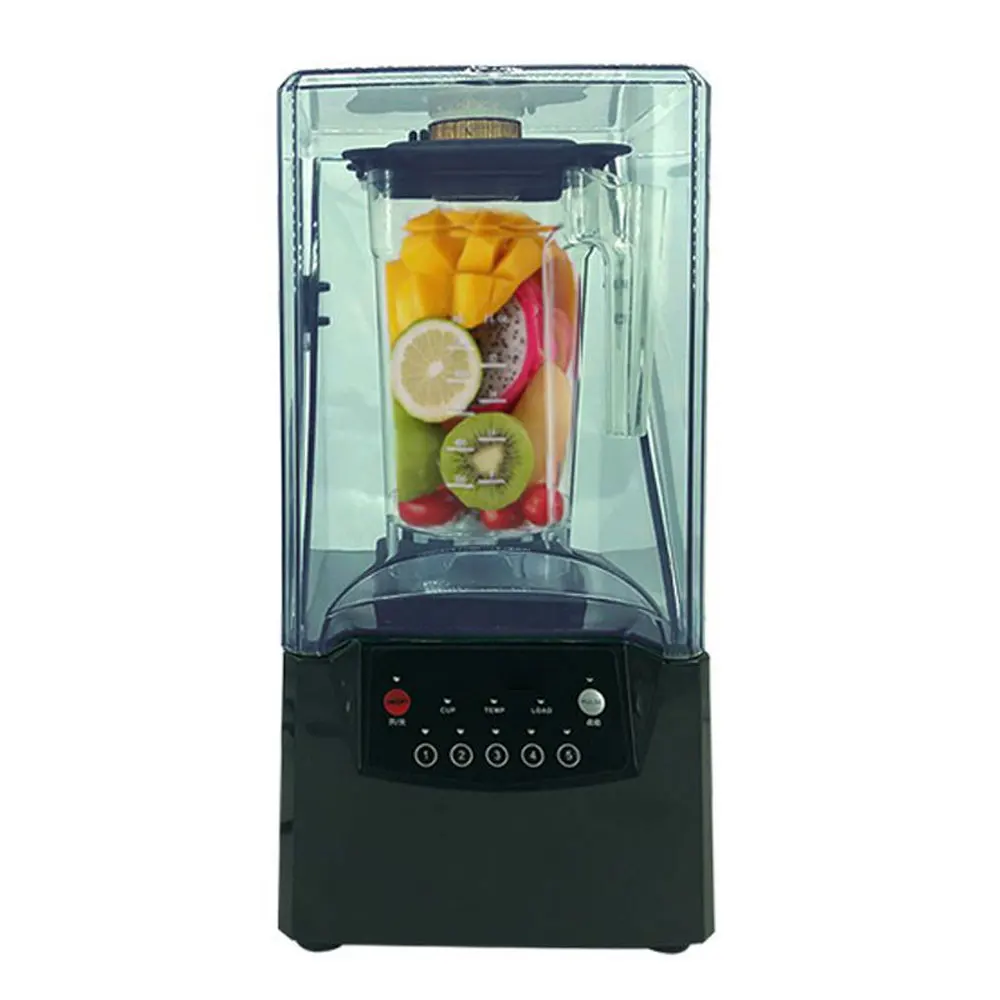 Commercial Food Blender Smoothie Machine with Cover Mikser Blender Silent Smoothie Ice Cushed Machine Juicer