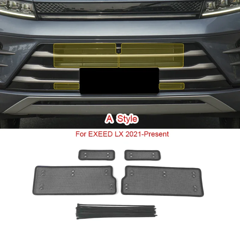 

Car Insect Screening Mesh Front Grille Insert Net Styling Stainless Steel For EXEED LX 2021-2025 External Auto Accessories