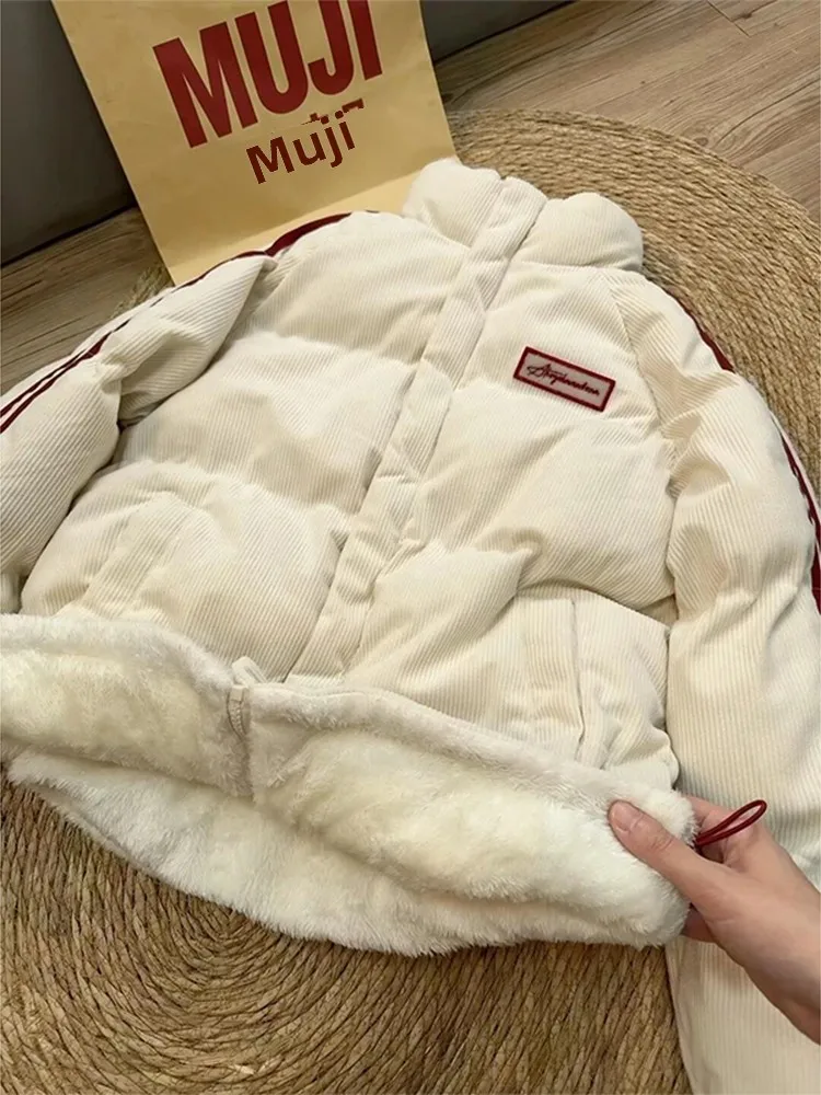 

Thiened Corduroy Double-sided Wear Winter Cotton Jaet for Men Youth Faion Anti-cold Vest Polar Region -40℃ Fce-lined...