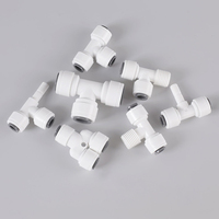 T-Type Tee RO Water Fitting Male Female Thread Quick Connection 1/4 3/8 Hose Pipe Connector Water Filter Reverse Osmosis Parts