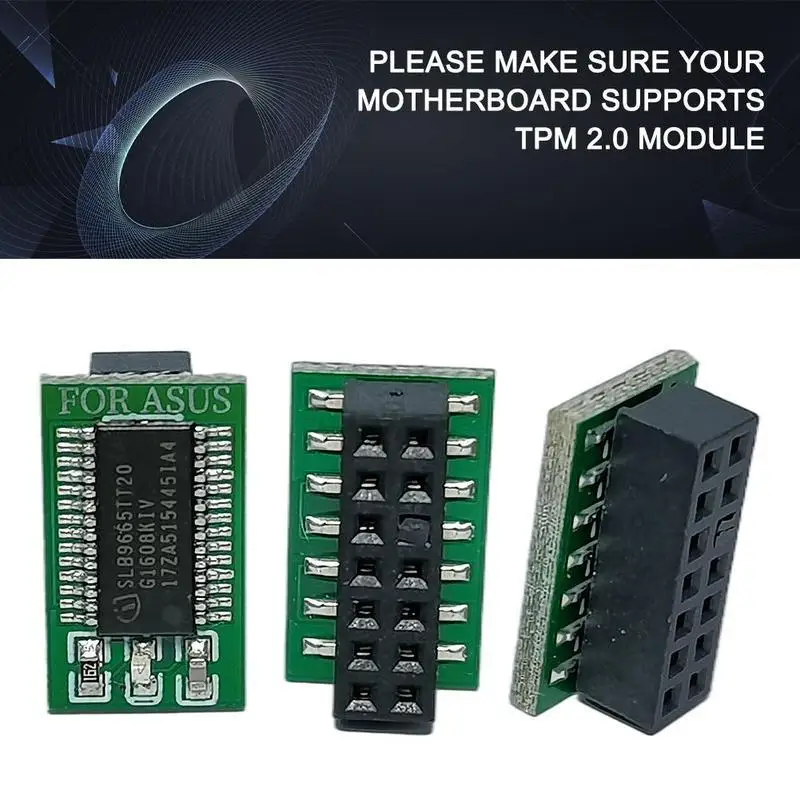 Produktbild von TsoLay TPM 2.0 Modul Mit SLB9665 – 14-polig, Für AXXTPME Mainboards, Verschlüsselungsprozessor Für BitLocker & Sicheren PC-Betrieb