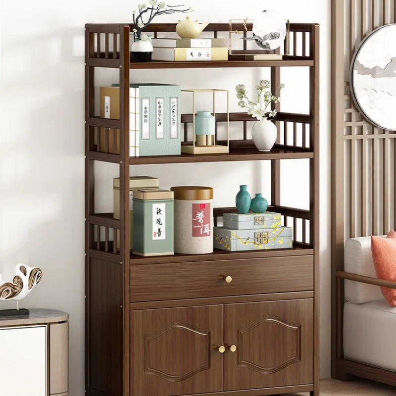 

Tea cabinet storage New Chinese tea leaves are stored against the wall Storage side tea table side cabinet