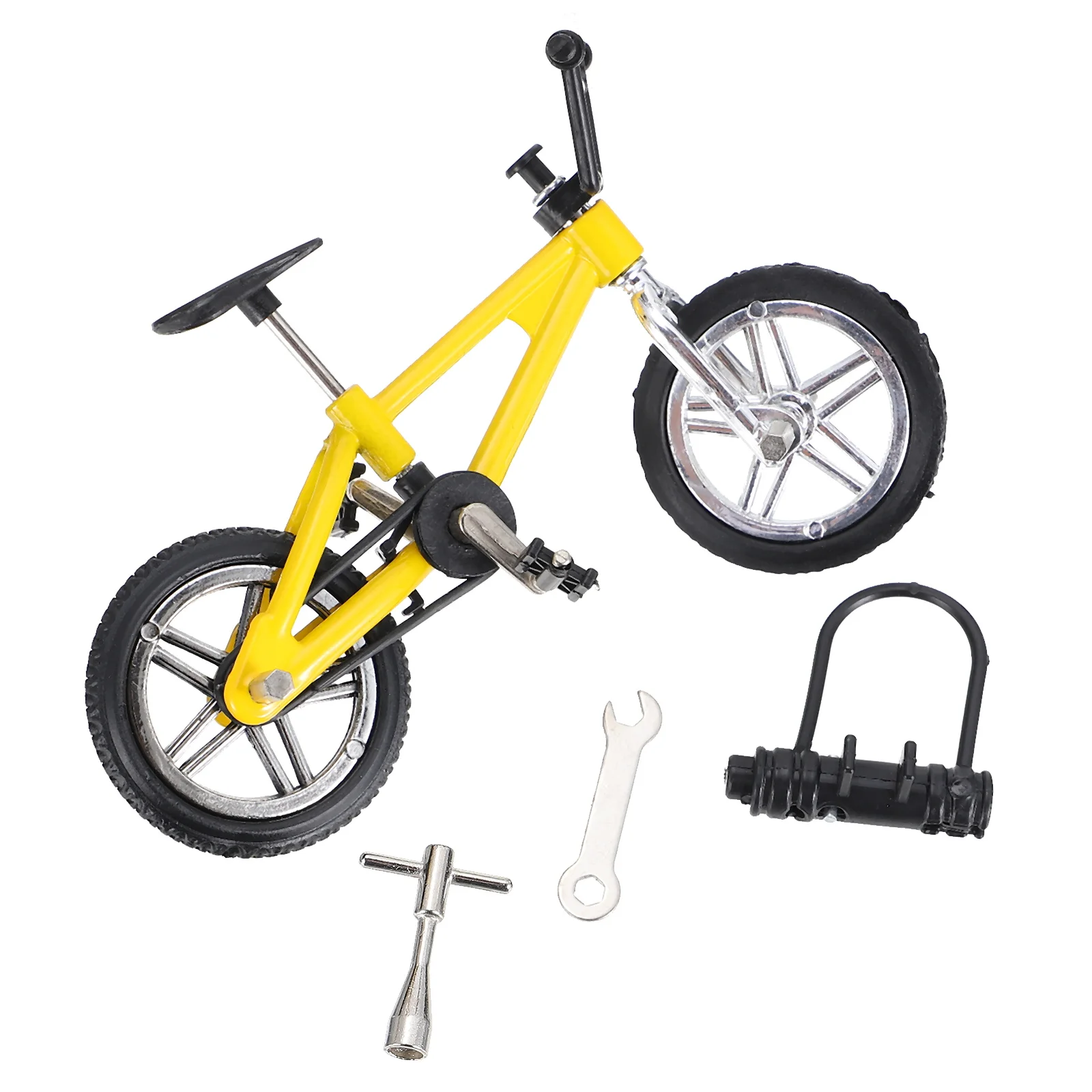 1 set di mini bici da dito pressofusa in lega di simulazione per regalo di gioco da scrivania, decorazione da tavolo per bicicletta da dito, mini Mtb