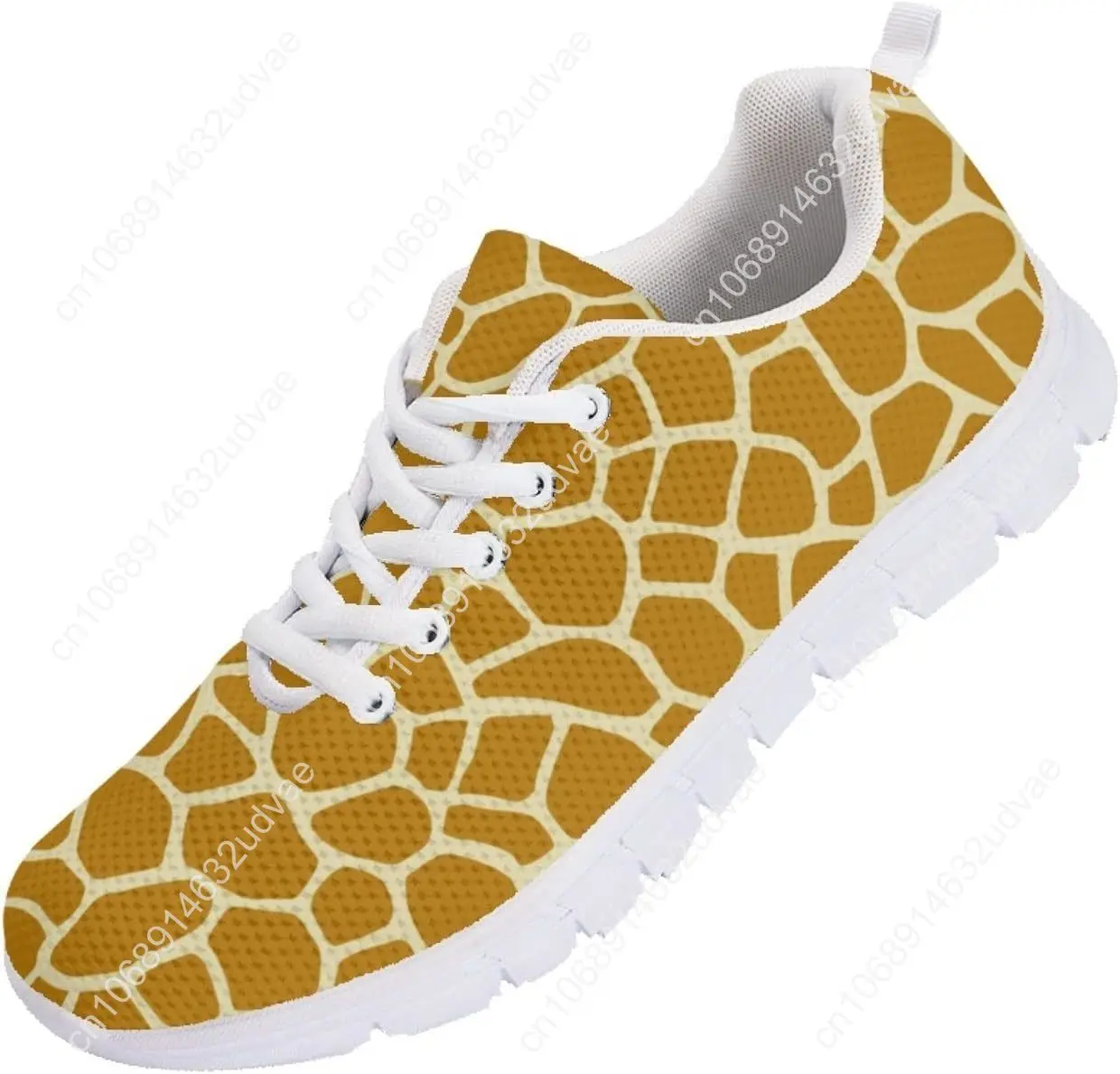 

Giraffe Skin Pattern Animal Mans Womens Boy Girl Teenager Sneakers Lace Up Sports Shoes Lightweight Footwear