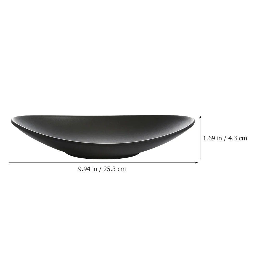 

2Pcs Black Sushi Serving Tray Practical Decorative Dessert Plate for Home Restaurant Sashimi Appetizer Display