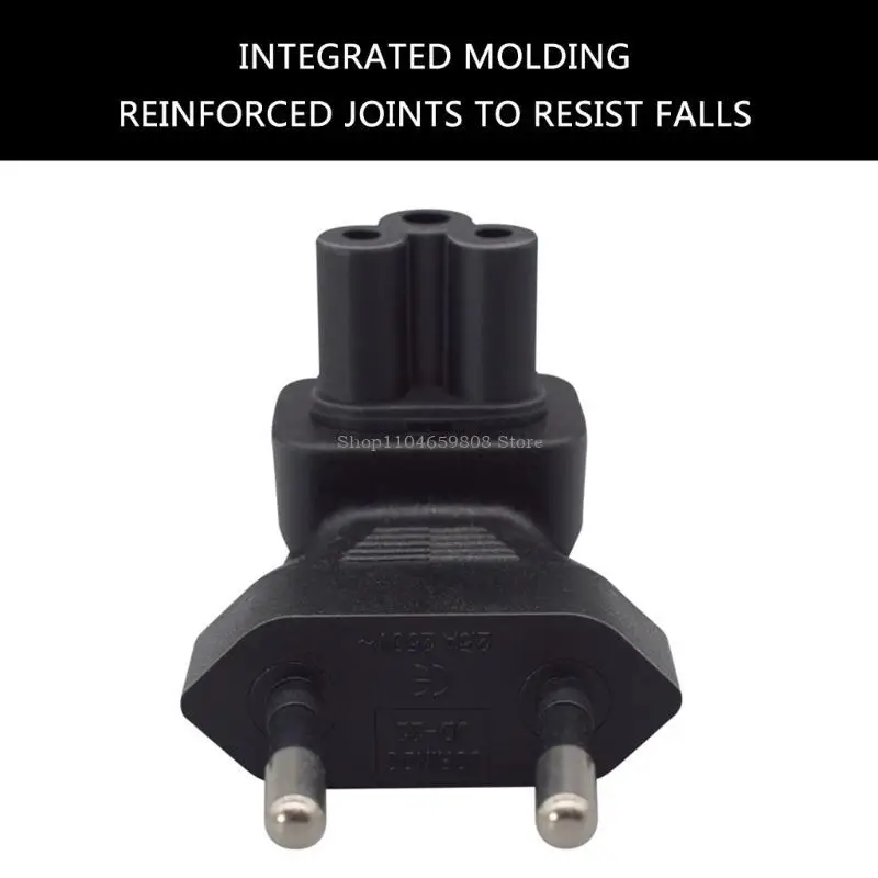 

EU4.0MM to IEC320 C5 Electrical Power Adapter EU Standard 2 Pin to IEC320 C5 Cloverleaf Right Angled Connection Adapter