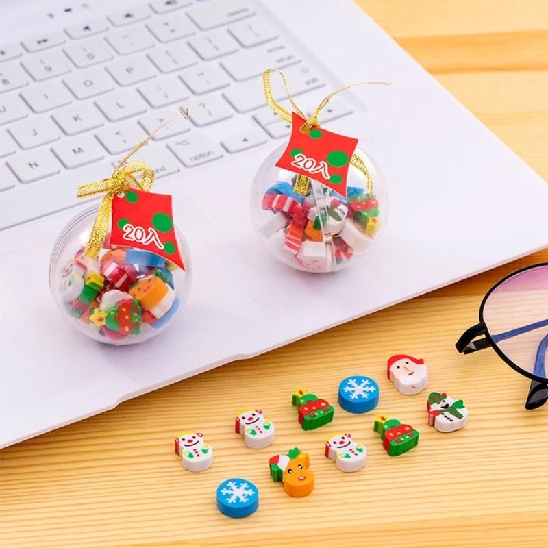 36pcs Christmas Eraser Kidtasche Eraser Easy Löschen der Weihnachtsermaterial Bester Verkauf besten Verkauf