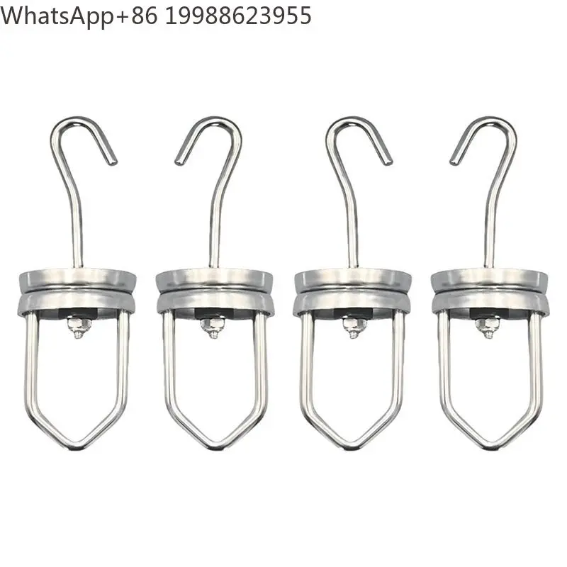 Rotating Spinner Hooks 110 Pounds Capacity 4PCS Paint Rotary Swivel Hooks High Temperature Rotary Hook