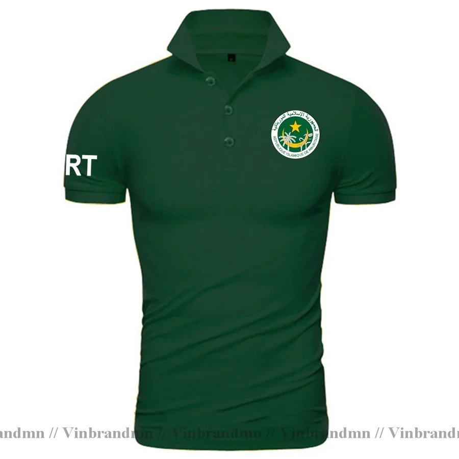 Mauritania Mauritanian MR MRT Polo Shirts Men Short Sleeve Fashion Brands Printed For Country Flag Clothing Nation Team Shirt