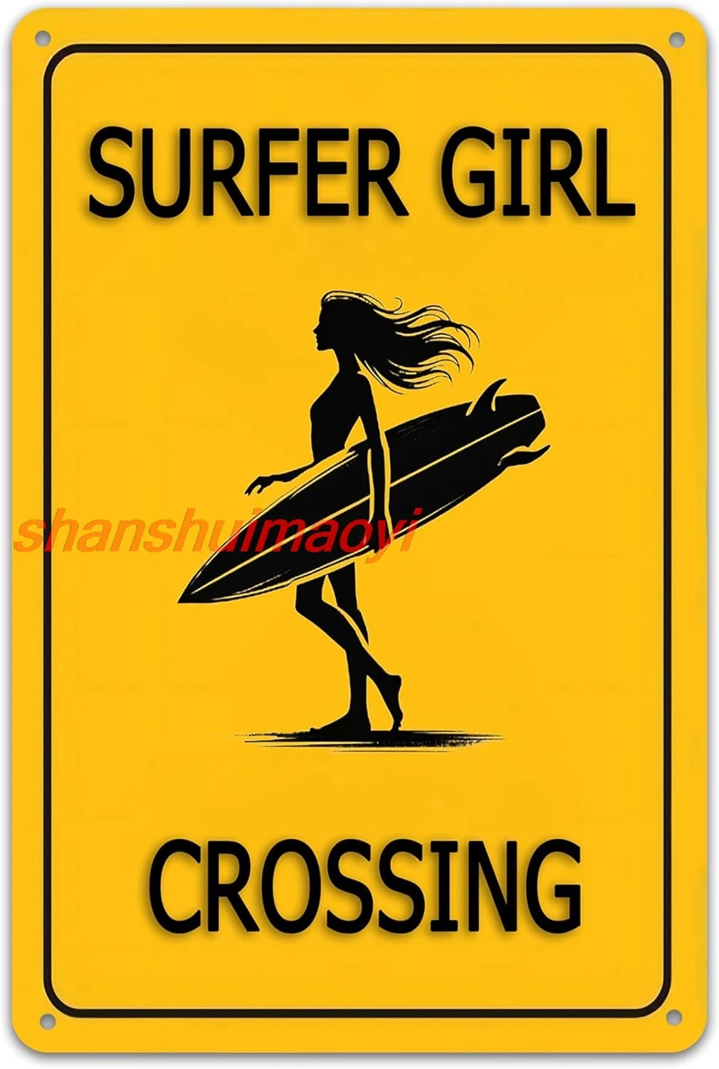 Metal Signs - Surfer Girls Sign Surfing Girl Sign Surfers Surf Novelty Sign Wall Decor