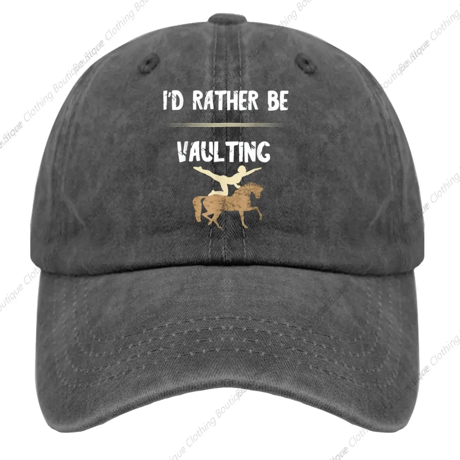 

I'd Rather Be Horse Vaulting Horseback Riding Acrobatics Hats Dad Hats Pigment Black Womens Hats Gifts for Women Cool Caps