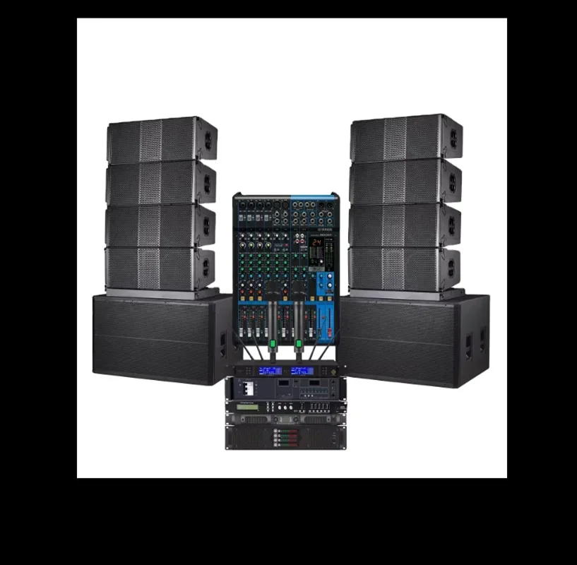 

Двойные 18-дюймовые сабвуферы Line Arrays Pro Sound Speaker System с усилителем мощности, полный комплект для профессиональной сценической музыки