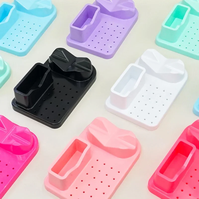 네일 드릴 머신 비트 홀더 디스플레이 네일 훈련 네일 아트 액세서리 DIY 매니큐어 도구 24 홀 그라인더 스토리지 랙