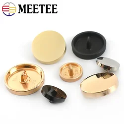 10 pz Meetee 12-40mm metallo piatto rotondo bottone moda vestiti camicia bottoni per cucire sopra cappotto giacca Decor fibbie fornitura fai da te