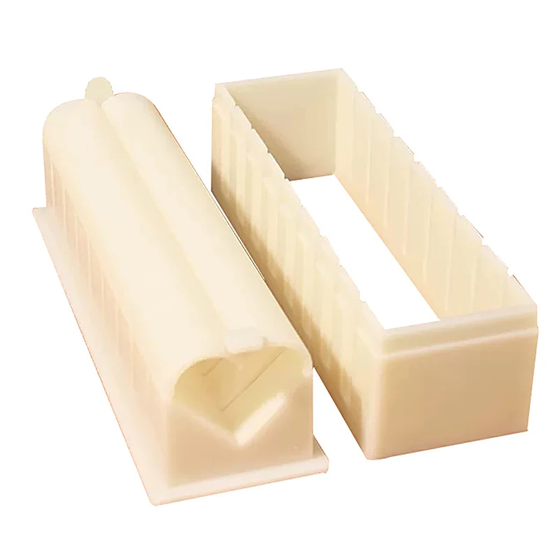 3pcs/set Plastic Kimbap Sushi Rolls Mold Round Square Heart-shaped Sushi Making Tools Cake Roll Mold Sushi Maker Equipment Kit