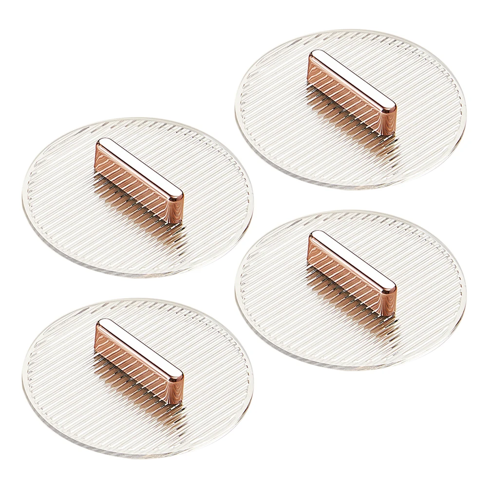 

4 pcs Adhesive Cabinet Handles Sticky Drawer Pulls Self Stick Sliding Door Knobs Glass Door Handles Durable Plastic Easy Install