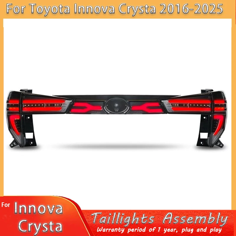 Factory Hot Selling Newest Design Taillights For 2016-2025 Innova Crysta Tail Lamp Smoke LED Auto Taillamp With Full Led Innova