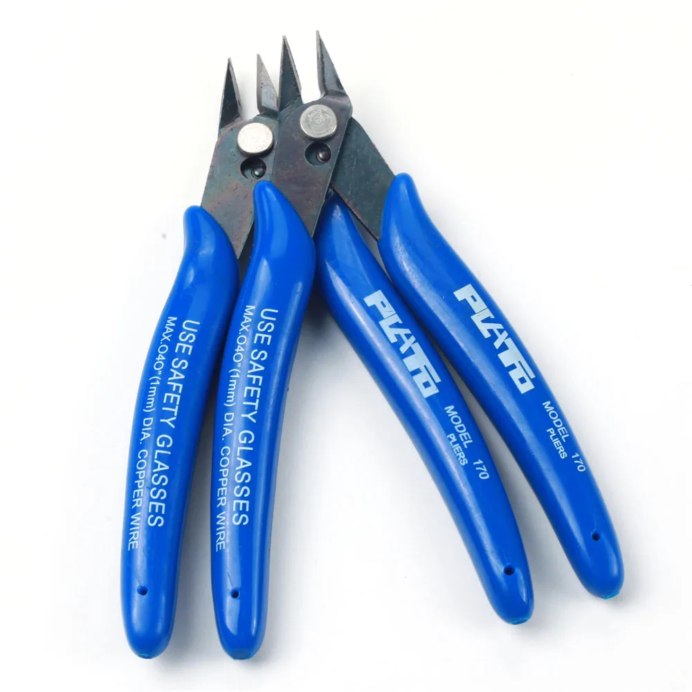 Imagem -02 - Cortadores de Cabo de Fio Elétrico Corte Lado Snips Flush Alicates Nipper Anti-deslizamento de Borracha Mini Alicate Diagonal Ferramentas Manuais 10