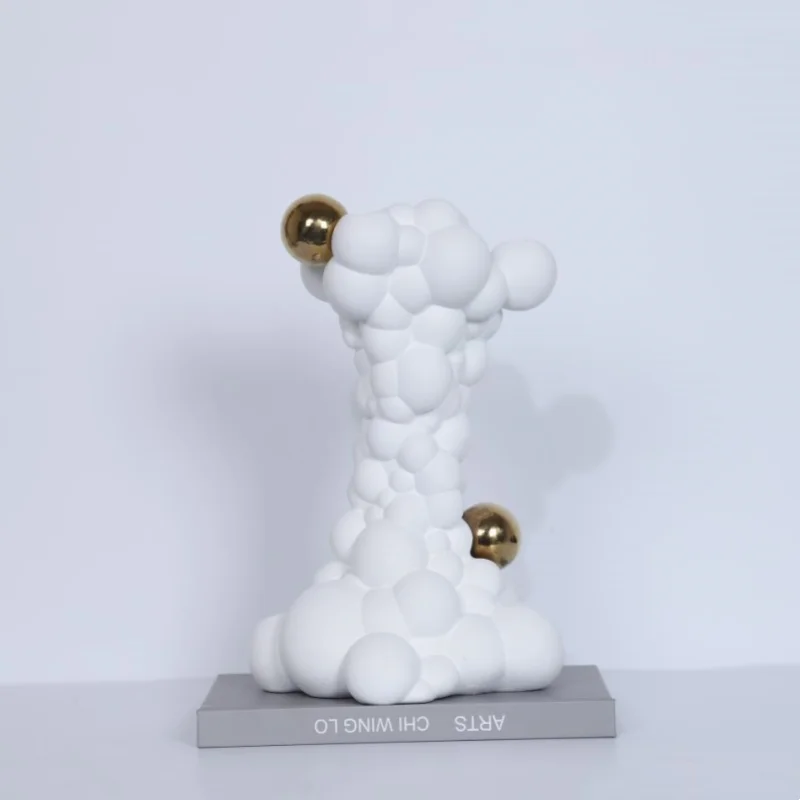 Resin Handicraft Bubble Geometric Sphere Abstract Volcanic Eruption Decorative Figurines Home Decoration Accessories