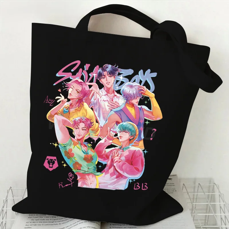 ؟ حار أنين K--البوب شيطان الصيادين النمر حقيبة قماش قنب التسوق Y2k حقيبة تسوق حقيبة المتسوق لمحبي هدية ،