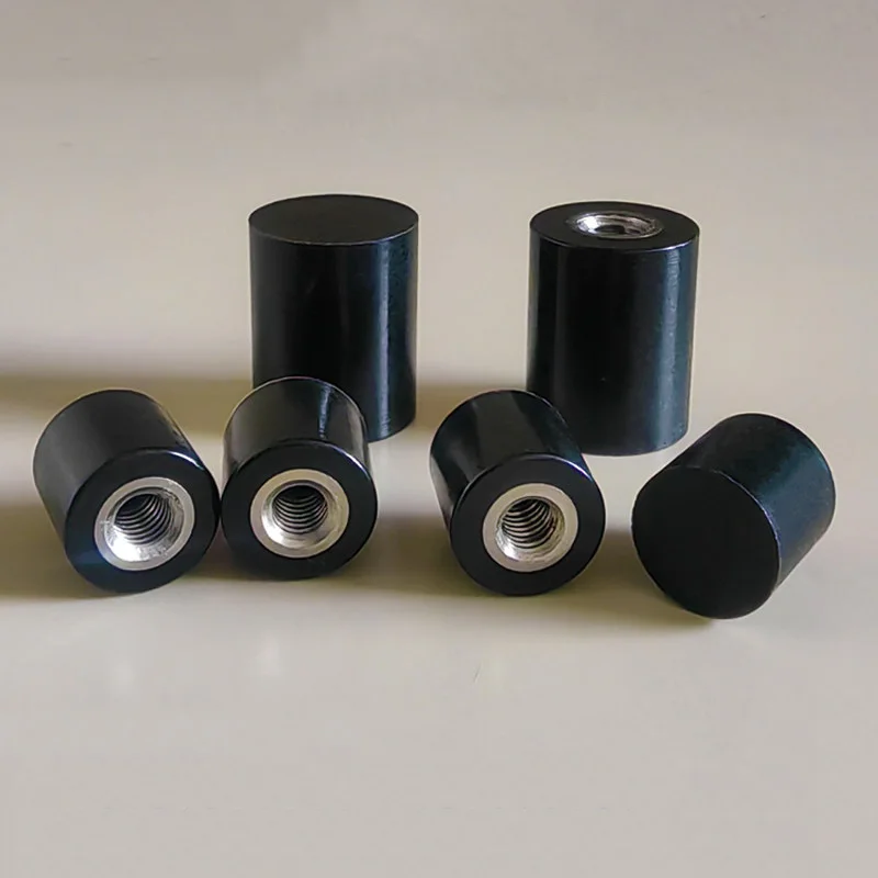 1Pc 70A Polyurethane Nut 304 Stainless Steel/Brass Female Thread Anti-Collision Shock Absorbing Stop Nuts Hardware Parts M3-M16