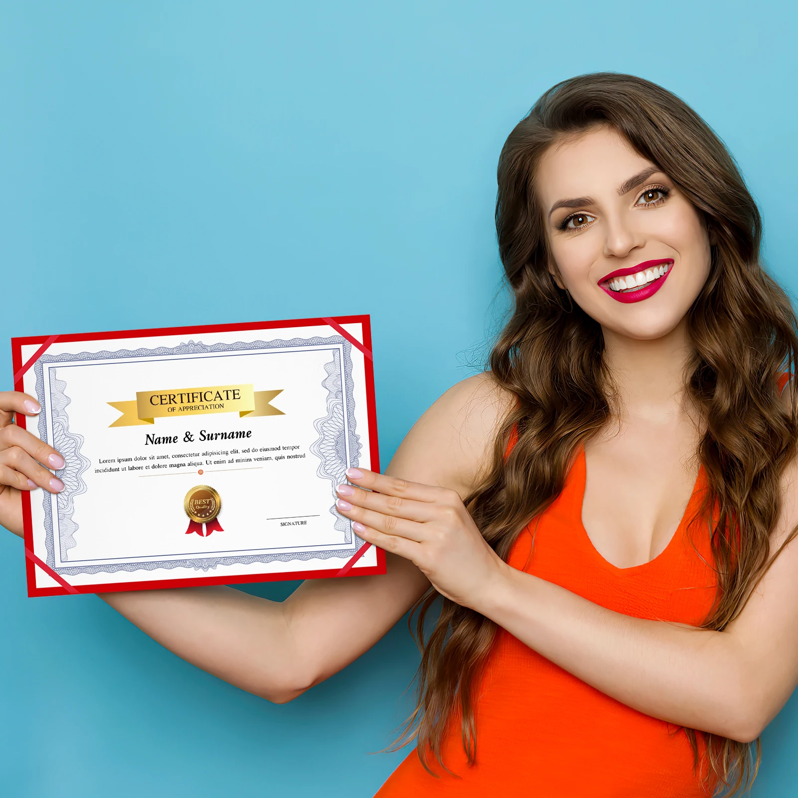 

10Pcs Blank Certificate Paper Rounded Corners Comfortable Hold for Various Certificate Needs Diploma Paper School Supply