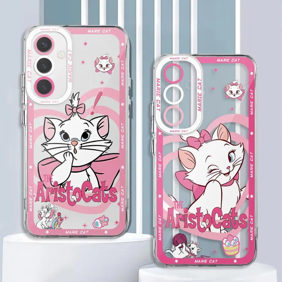 Cartonn Cute Funny Marie Cat phone Case for Samsung A13 A14 A15 A23 4G 5G A24 4G A25 A33 A34 A53 A54 A73 A35 A55 5G bag