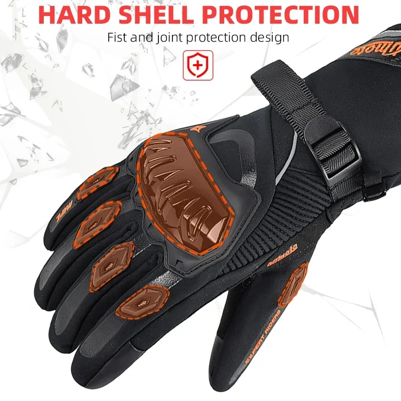 MJMOTO Waterproof Winter Gloves Windproof Thermal Warm Anti-Fall for Coldproof Moto Snowmobile ATV UTV Bike Racing Items Gear