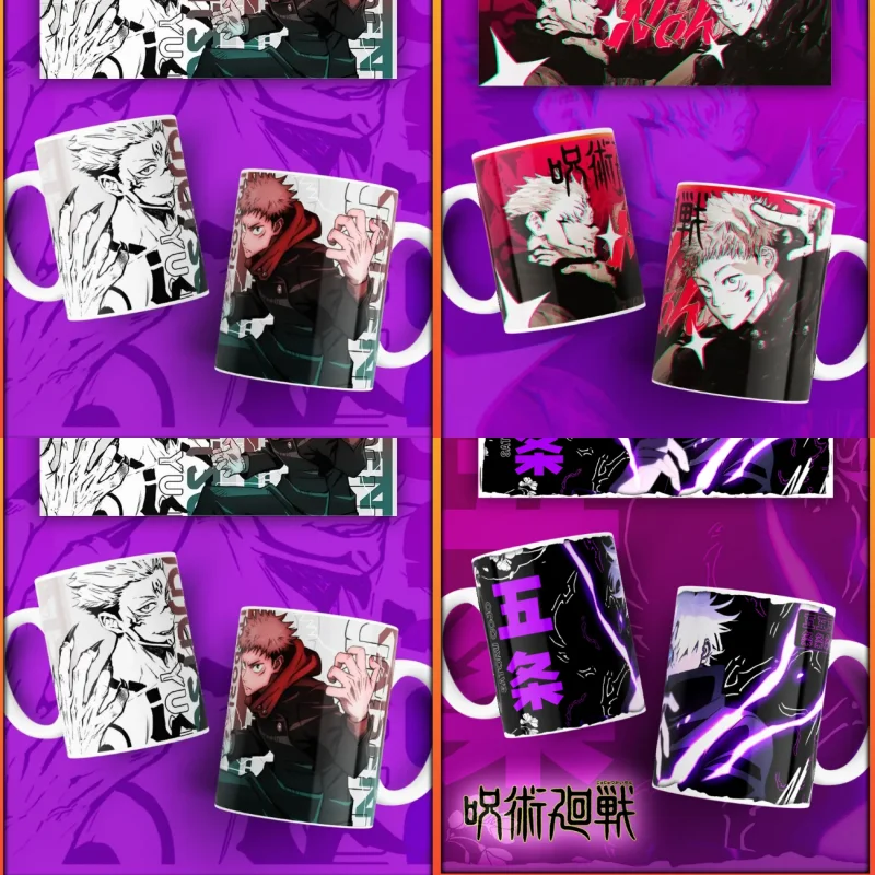 

330Ml Ceramic Mug for Jjk Satoru Gojo Anime Pattern Bedroom Office Tea Water Cup Ceramic Breakfast Coffee Cup Birthday Gift