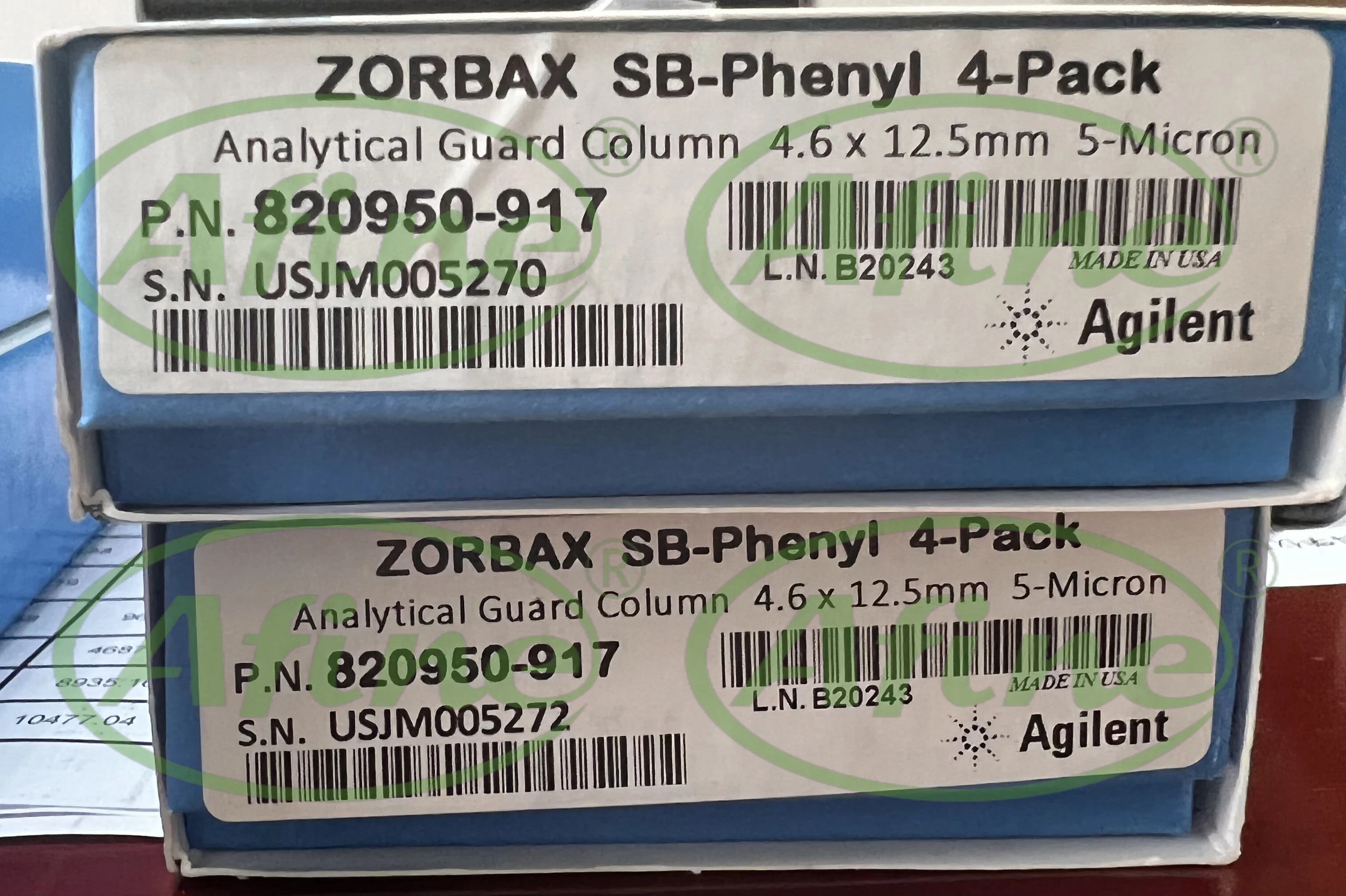 AFINE Agilent ZORBAX 3.5 µm Rapid Separation Column for 820950-917, 820950-915,4.6 x 12.5 mm, 5 µm, 400 bar, ZGC, 4/bag