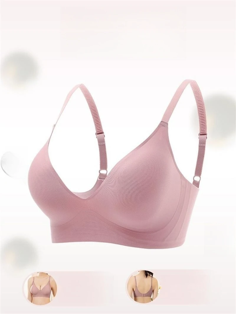 Women's Sexy Externally Expanded Bra No Steel Ring Comfortable Breathable Bra Adjustable Underwear Push Up Lingerie Bra ABC Cup