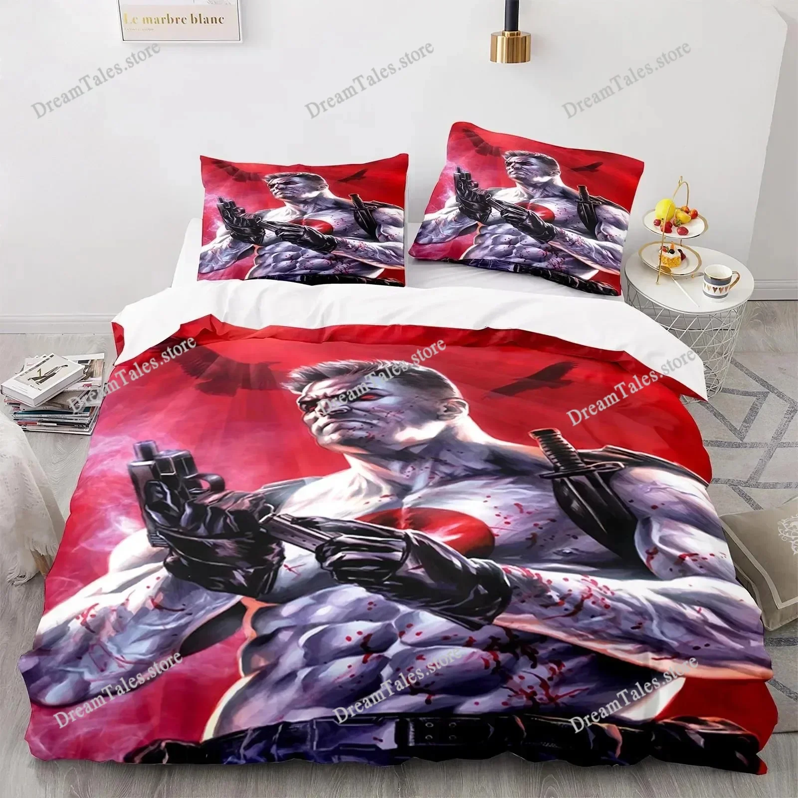

BloodShot Bedding Set Blood Warrior Single Twin Full Queen King Size Bed Set Aldult Kid Bedroom Duvetcover Sets Bed Sheet 2025