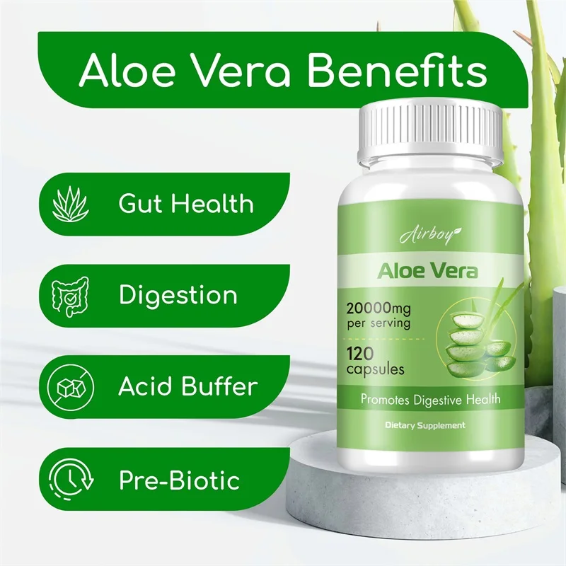 Aloe Vera - Support Gut Health & Digestive Comfort, Stomach Acid Buffer, Natural Immune Supplement